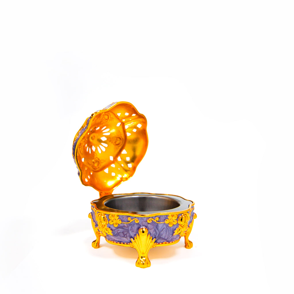 Lilac Enamel Gold Hinged Burner GIB022